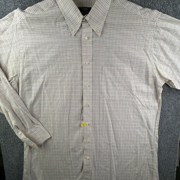 VTG Gitman Bros For Hunt Club Clothiers Button Up Shirt Long Sleeve Check 17 35 - Picture 2 of 16